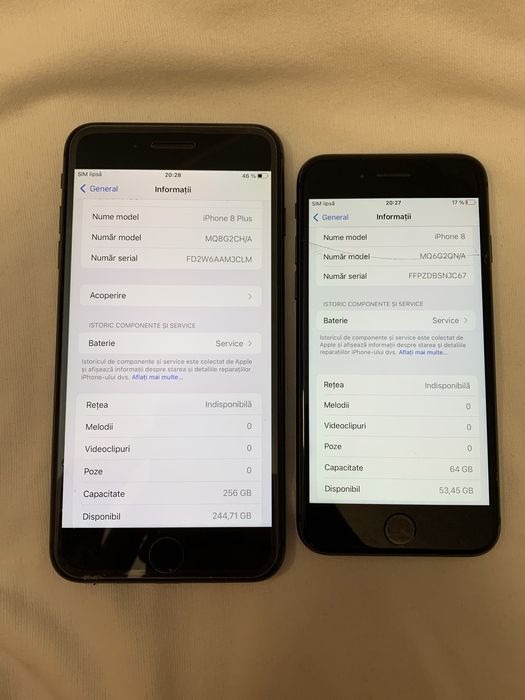 Iph.8.plus 256.gb. Iph.8 negru baterie 77%
