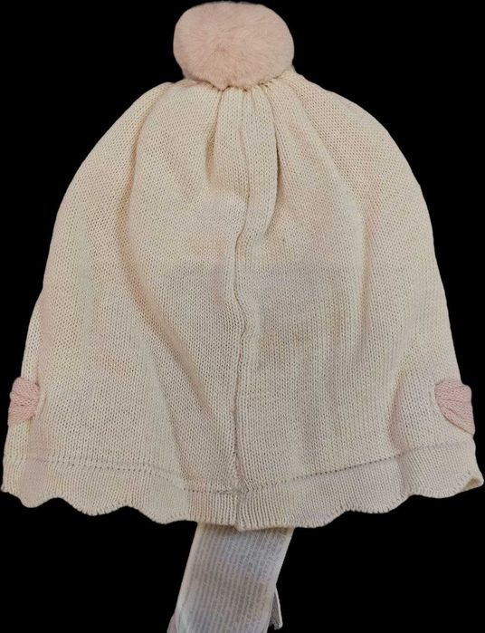 Шапка за бебе момиче Mayoral - розово и бежаво