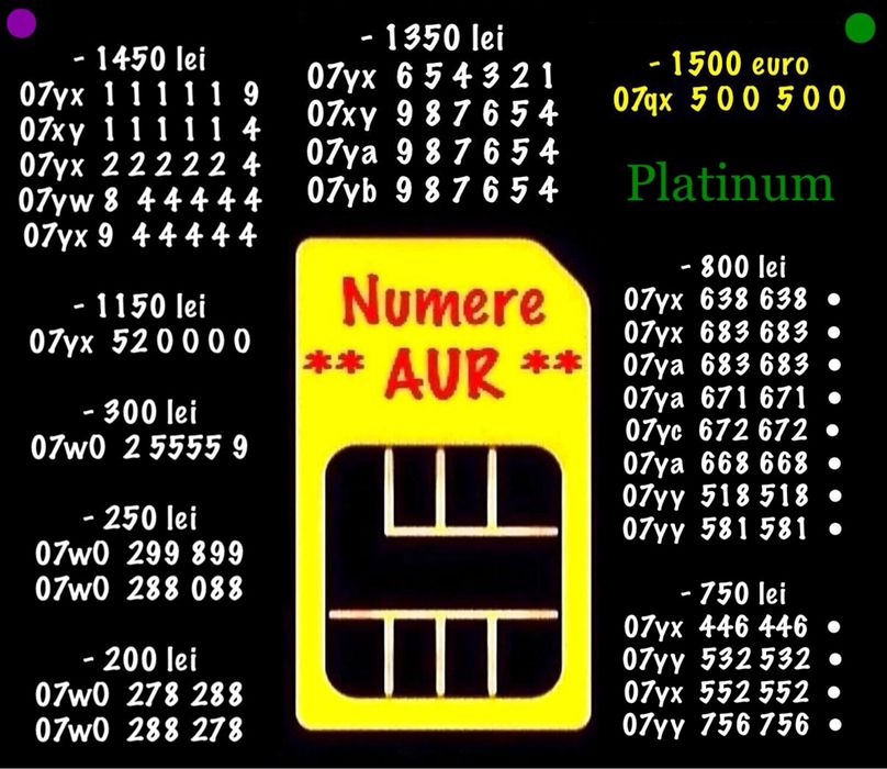 NumarDeAurNumereVipGold