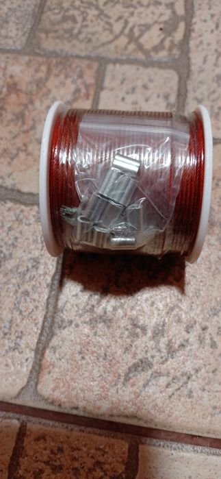 Стоманено въже от неръждаема стомана 1.5  60м. с винилово покритие
