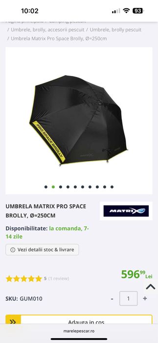 Umbrela Matrix - Pro Space Brolly