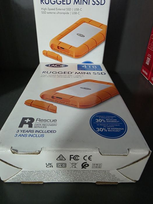 SSD portabil LaCie Rugged Mini SSD 4TB, USB-C 3.2, 2.5 inch