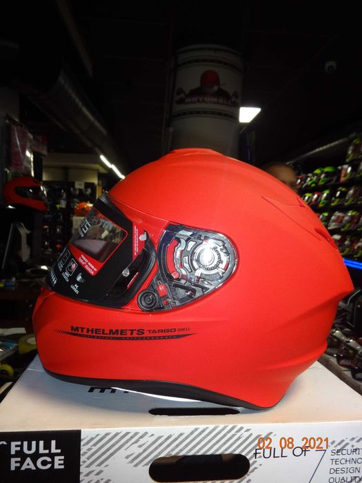 Каска MT Helmets каска Targo SHELL RED пистова мото каска ПРОМО!