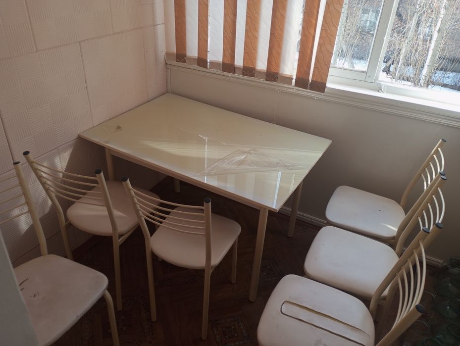 Стол стул 6 шт б/у