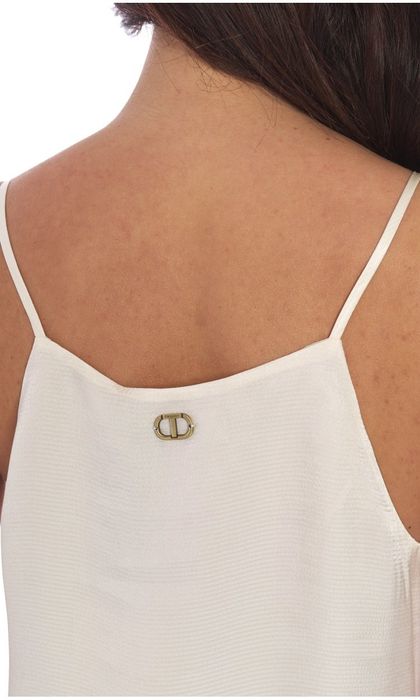 Нов топ Twinset,размер 50/XL, вискоза,релефен плат, лого