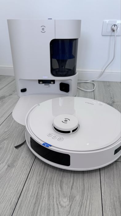 NOU cu sigiliu Aspirator robot ECOVACS DEEBOT N20 Plus – 8000 Pa, Stație de golire automată fără sac, Aspirare & Spălare