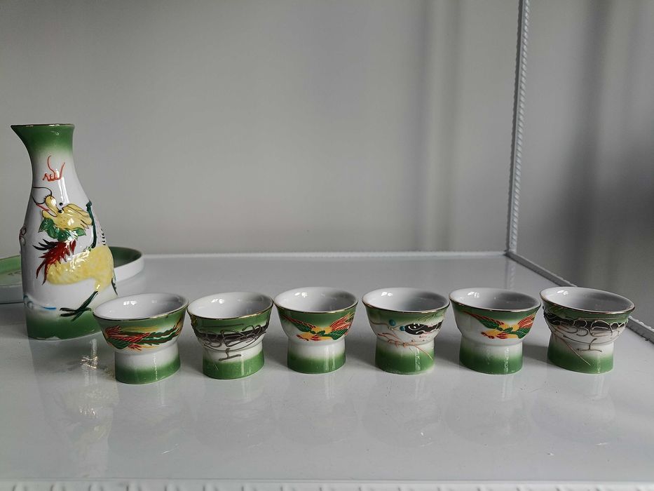 Рядък , винтидж , еротичен  магически комплект за  саке .