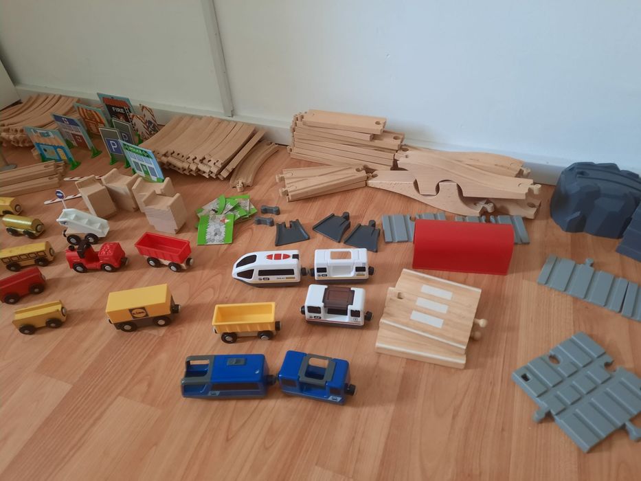 Sina din lemn și tren Ikea & Lidl