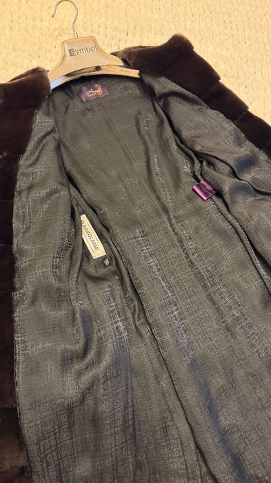 #132 Луксозно палто от норка.Blackglama.Визон.Естествена кожа с косъм.