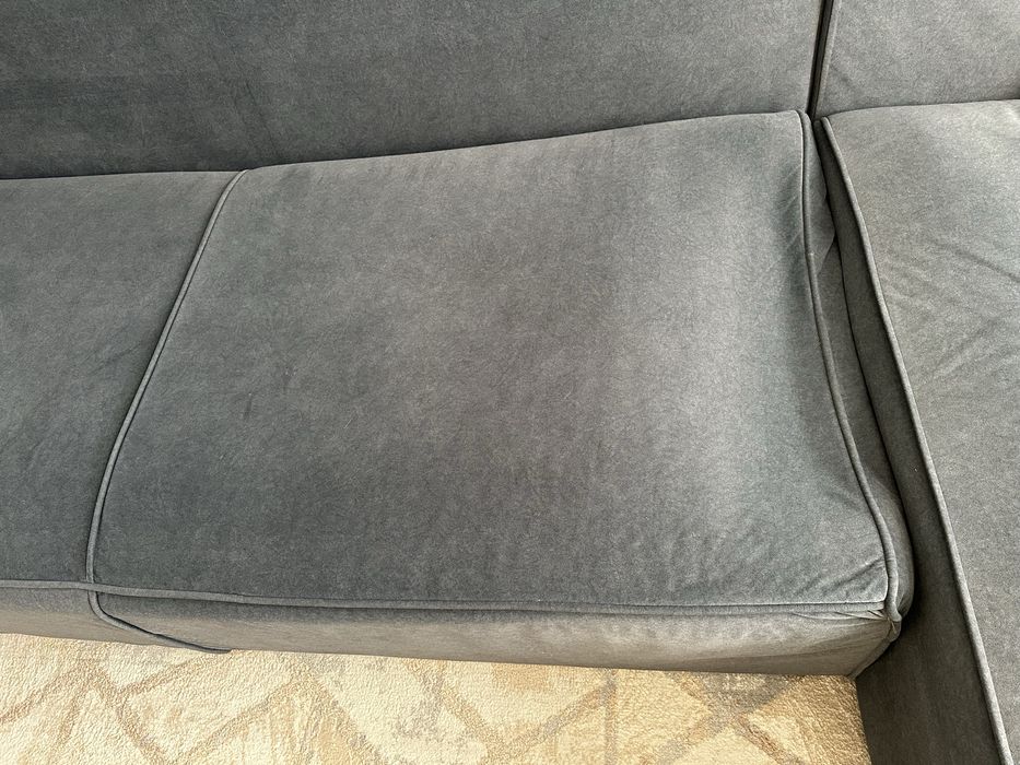 Угловой диван темно серый