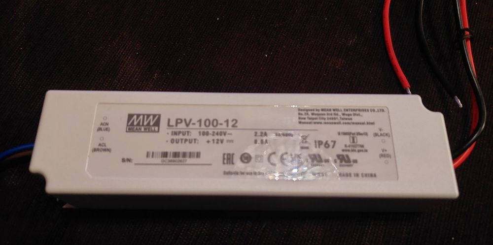 LED Захранващ блок Mean Well LPV-100-12 | 12V | 100W | IP67