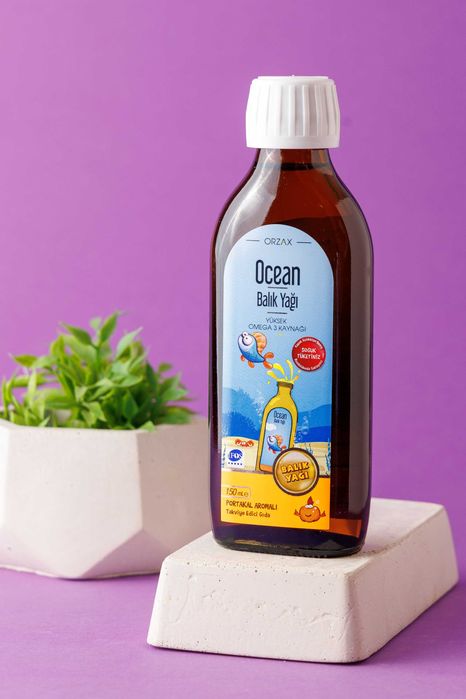 ORZAX Oсean Fish Oil Baliq yog'i siropi Omega 3, 150 ml