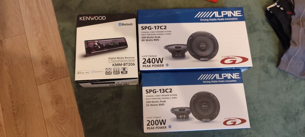 CD kenwood и колони alpine