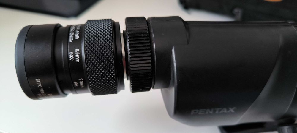 Зрителна тръба + окуляр (Pentax PF 65 ED + Pentax XF-Zoom eyepiece)