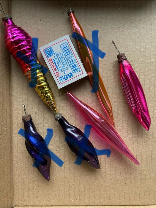 Игрушки ёлочные винтаж времён СССР