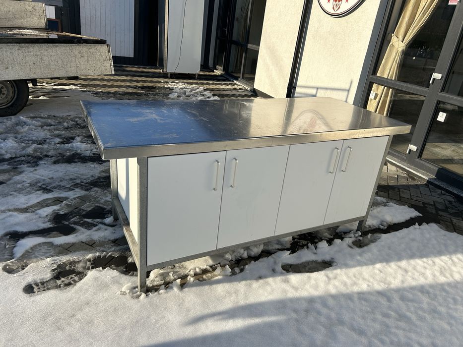 Masa Inox Rafturi are 2 m /80