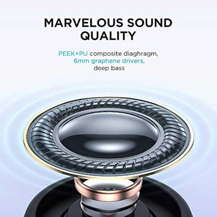 Безжични слушалки BOMAKER, Bluetooth 5.0 стерео, драйвери с дълбок бас