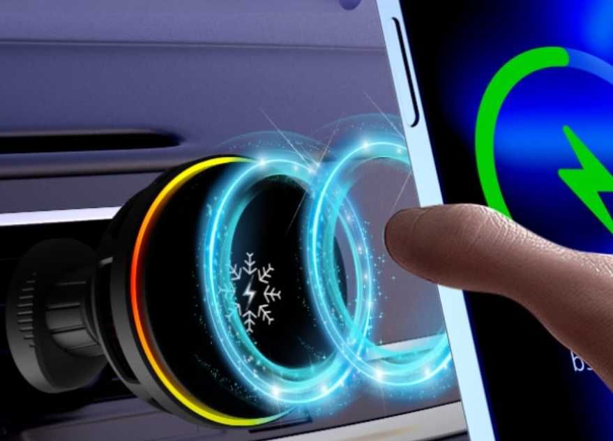 Suport de telefon cu Incarcare wireless si racire, Mag Safe
