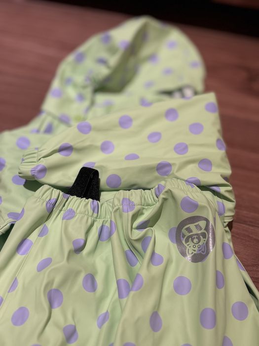 Salopeta ploaie Racoon verde - Mov 98