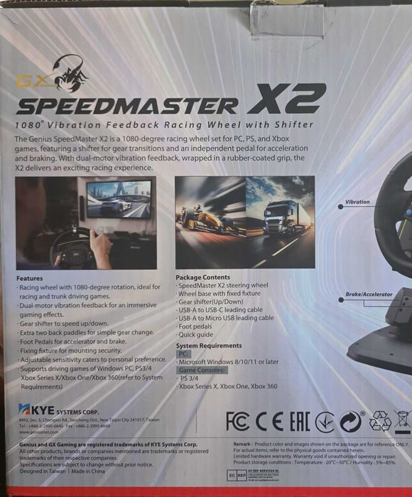 Игровой руль Genius SpeedMaster X2 PS3/4/PC