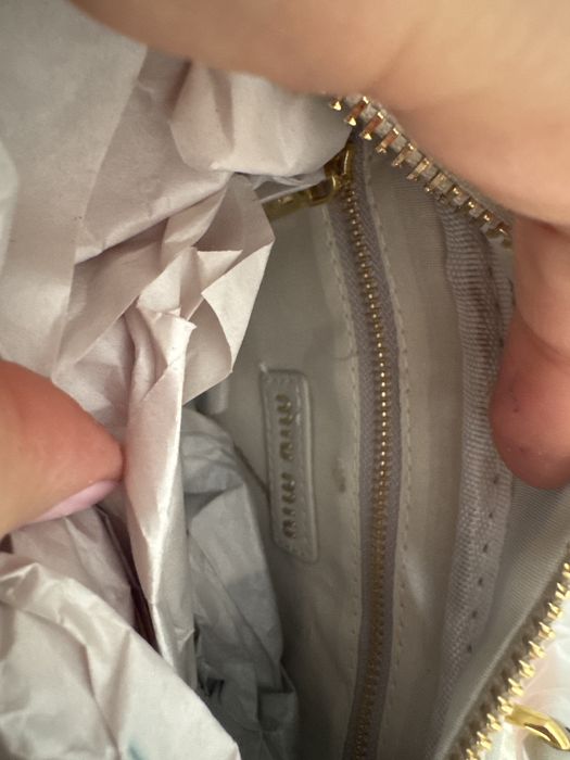 Geanta MIU MIU piele alb ivory