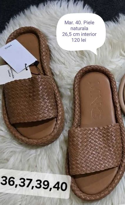 Vând papuci noi Mango mărimea 40