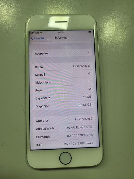 Iphone 8 Whte TuchID defect Impecabil ca Nou Poze Reale