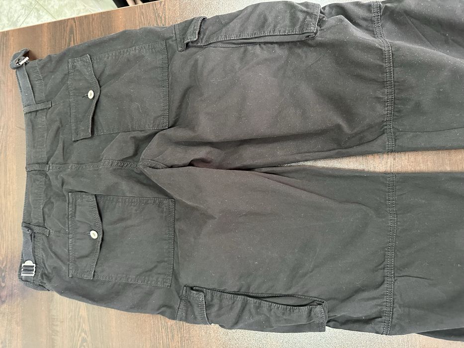 Черни широки панталони с джобове