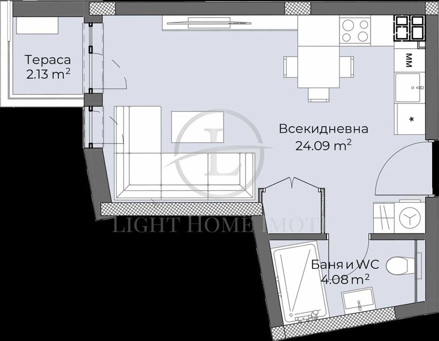 Продава се Едностаен апартамент в Пловдив, Христо Смирненски - 43 кв.м за 1186 €/кв.м - Снимка #3