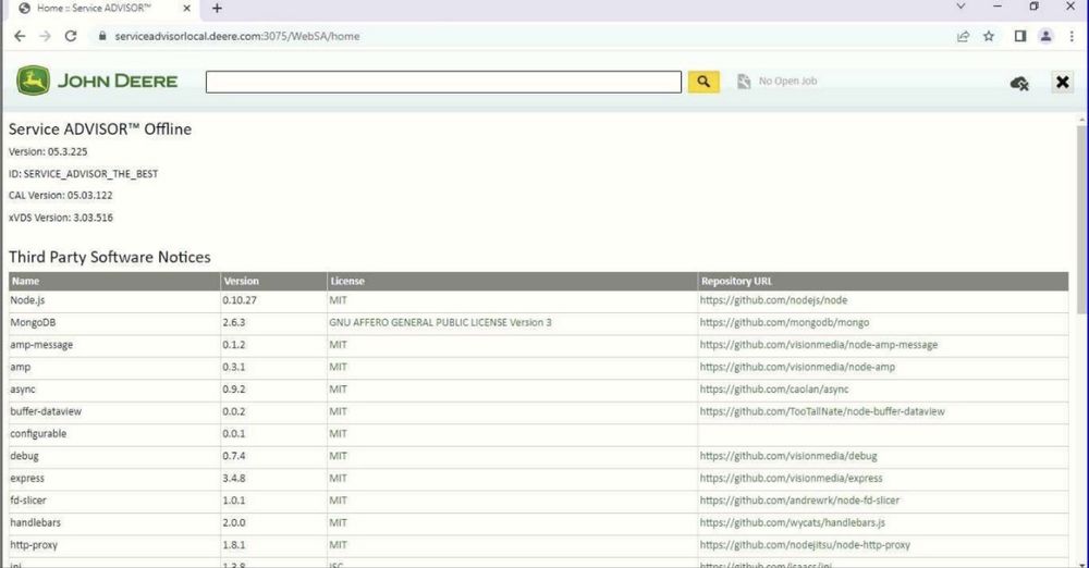 Tester/Diagnoza didicata John Derre EDL 3+Laptop Lenovo L490 cu soft