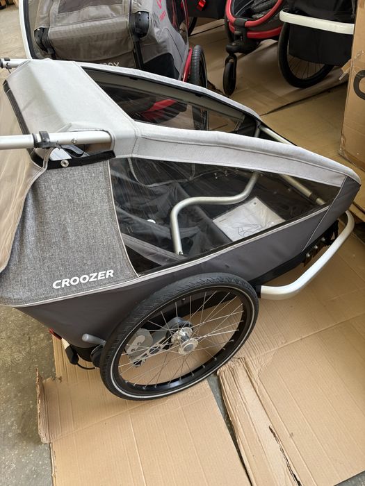 Remorca bicicleta Croozer Kid Keeke 2,cu suspensie Sylomer, 2 copii