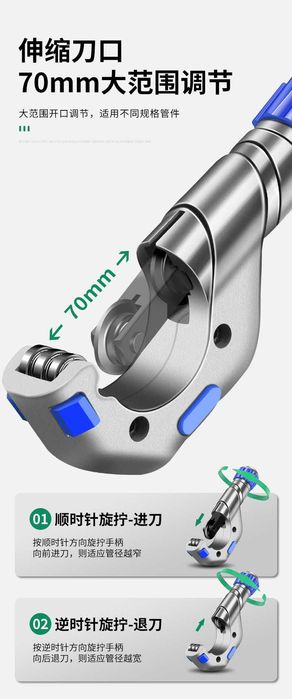 Ручной труборез CT-532 (трубоотрезной станок) 4-32мм 5-50мм 6-70мм