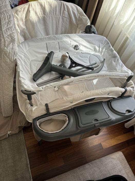 Patut Graco Contour Electra Bej. Cadou saltea din bambus