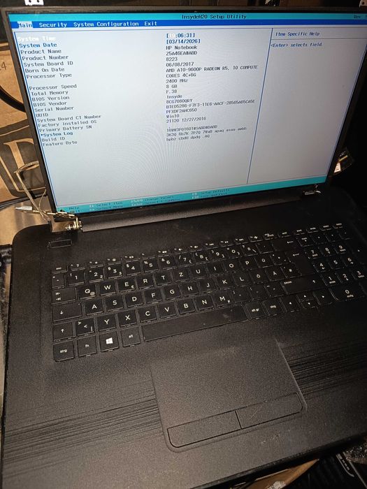 Placa baza laptop HP 17, AMD A10 9600P, video Radeon R7 M445 2gb, ddr4