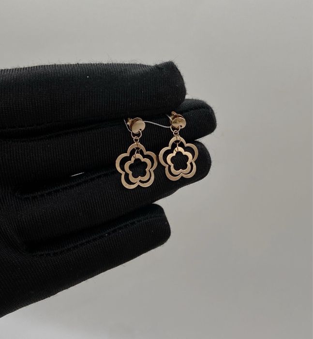 Золотые серьги 585 | Красное золото | 1,53 гр