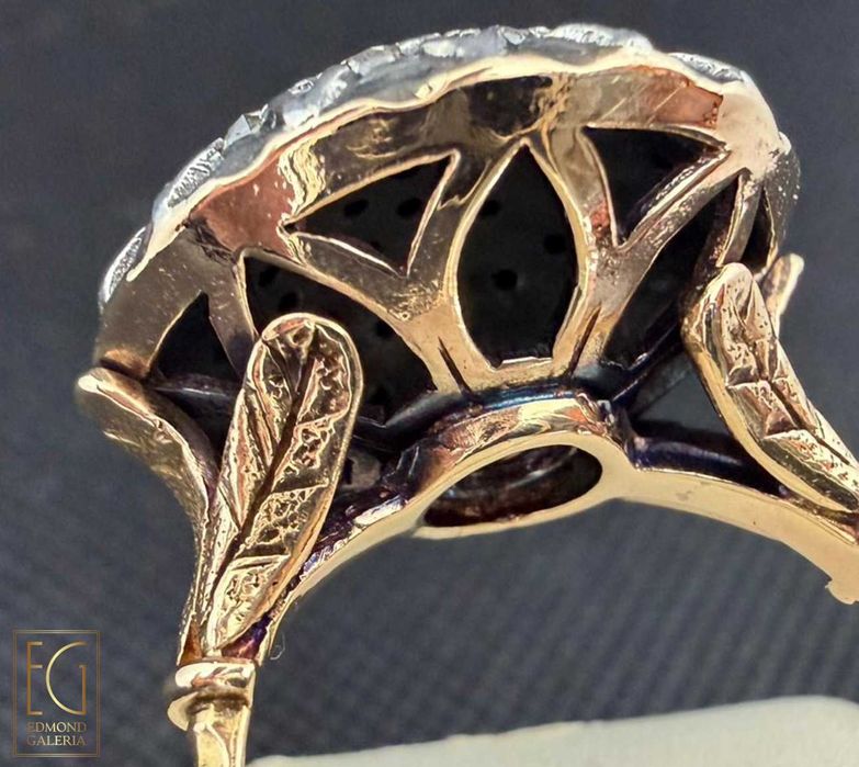 Inel din aur și argint, decorat cu diamante, sfârșitul sec. XIX