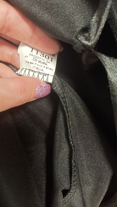Rochie elegantă, satin -accesorizata in talie, mărime S/M