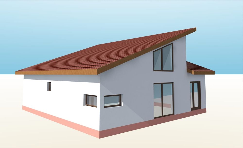 Kit casă stuctură lemn 98mp