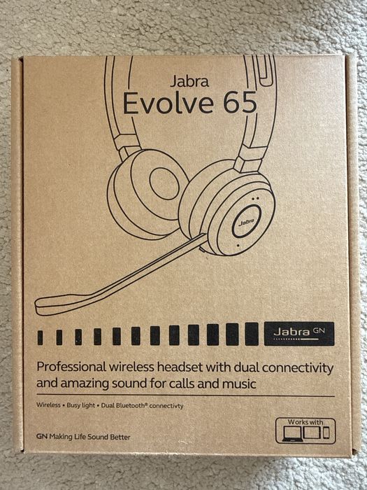 Casti Jabra evolve 65 wireless
