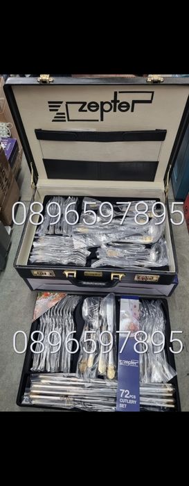 НОВ ! 72 части Цептер Zepter комплект сервиз набор прибори хранене cep