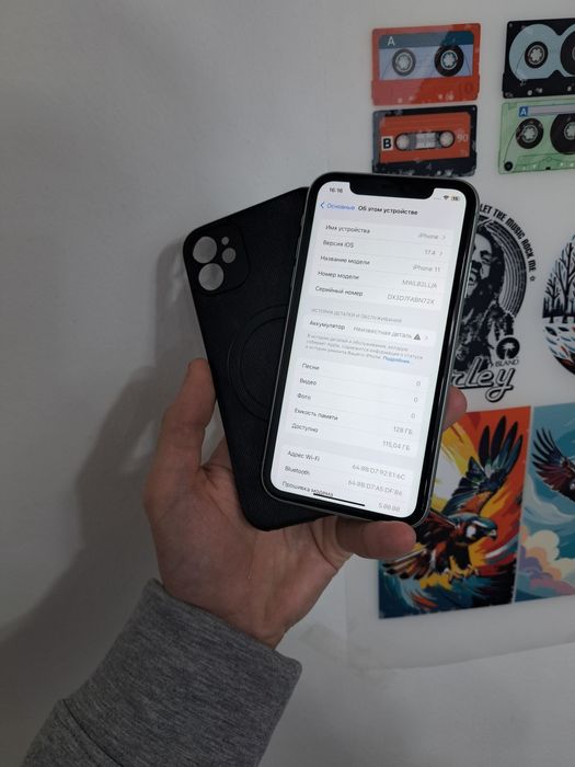 iPhone 11 память 128gb Face id ишлиди True Tone всё родное всё работае