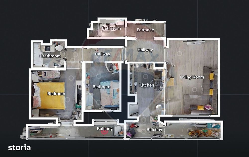 Apartament 3 camere, 80,6 mp, etaj 10 - complet renovat 2023