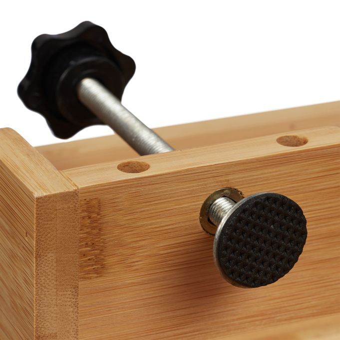 Висящо нощно шкафче/рафт от бамбук, площ на рафта 33,5 x 23 см