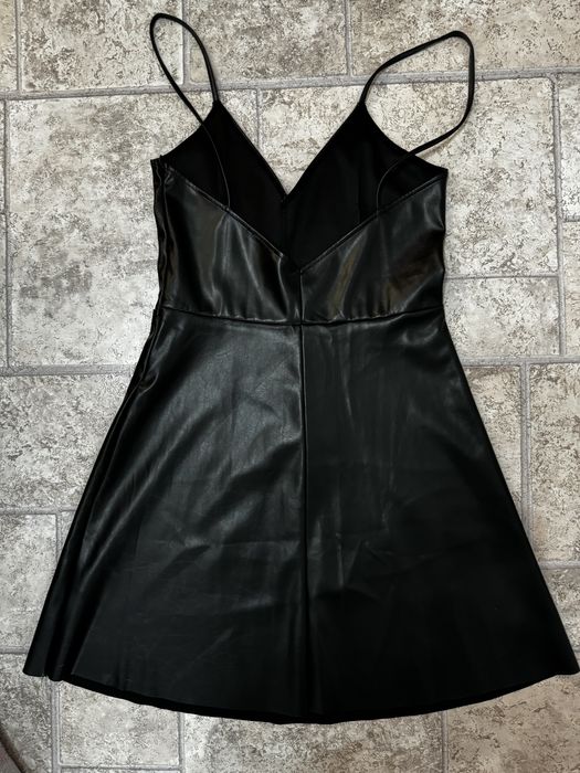Rochie din piele ecologica Zara