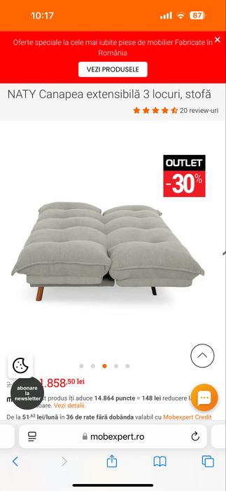 Vand canapea extensibila