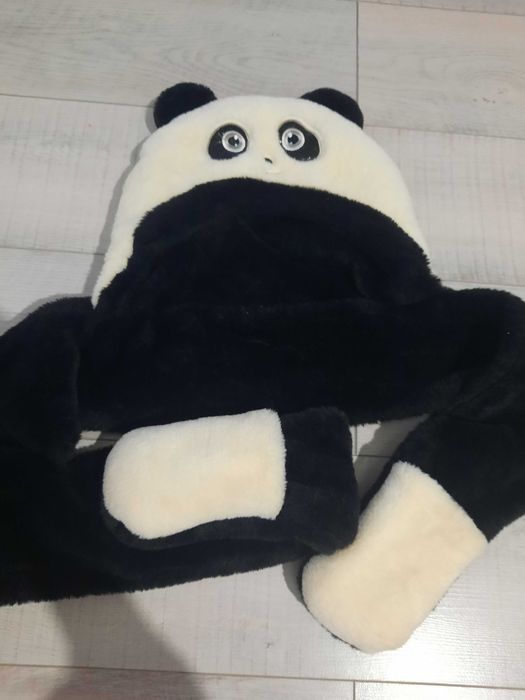 Панда шапка 3в1 модная