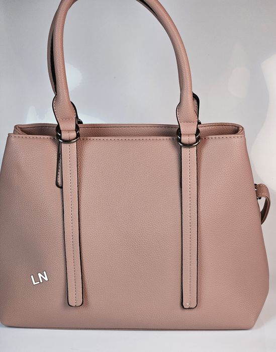 - 34% Намаление!!! Дамска чанта от еко кожа с къси и дълги дръжк