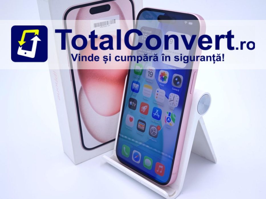 Apple iPhone 15 128GB Pink 6GB Single SIM, Garantie 24 luni | #D92560