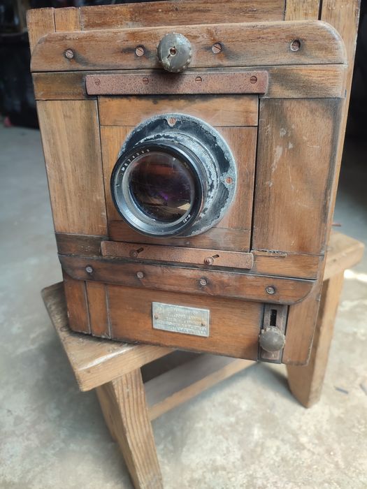 Фотоаппарат Большой винтажный деревянный СССР