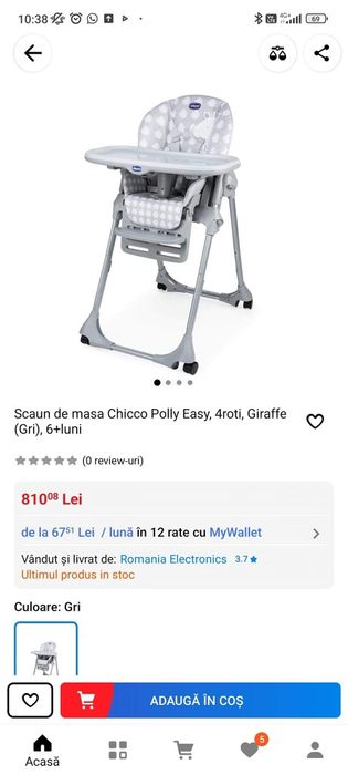 Scaun/masa - copii Chicco